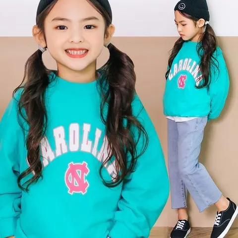 [체리블랑]체리블랑 캐롤라이나맨투맨 아동,키즈,주니어