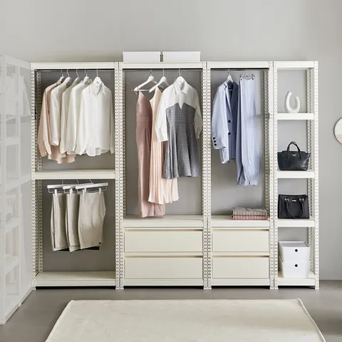 [숨결]쥴리 무볼트 조립식 철제 시스템행거 400x600x900x2단
