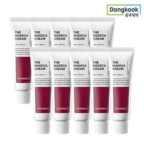 [하루특가] 동국제약 센텔리안24 더마데카크림 50ml 10개 피부노화개선 주름 보습 흡수 진정 탄력리프팅 기미 모공 항산화 콜라겐 엘라스틴 히알루론산 병풀 더마케어 TECA 안티에이징