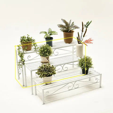 시리아 국내산 평철 3단 철재화분대 스틸 화분진열대