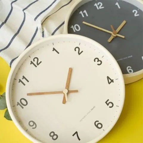 [기타브랜드]국내생산 북유럽 모던 컬러 원목 무소음 벽시계 5컬