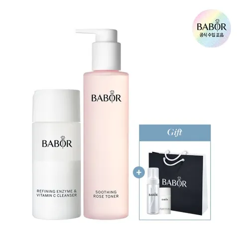 바버 엔자임앤비타민C 클렌저40g+수딩 로즈 토너200ml+엔자임15g