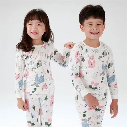 [올챙이]30수_순록/봄가을/KC국산무형광/골지 아동내의 유아 아기 실내복 주니어잠옷