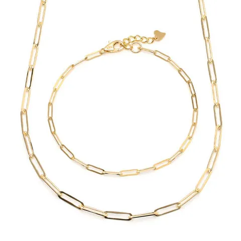 [비앤비골드] 14K 레이어드0.7mm 클립체인 목걸이 팔찌 IRS29838