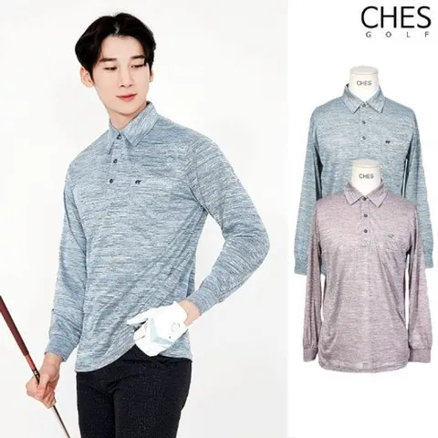 [체스]로아르 남성골프 쿨 긴팔카라티셔츠