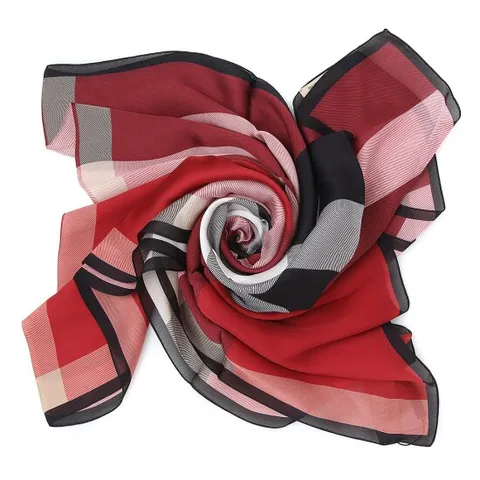 [ 롯데백화점 ][버버리]라이트체크 실크 스카프(190X70) 40148321