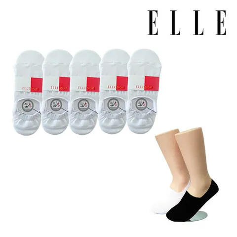 [ 롯데백화점 ][엘르(양말)]엘르기획_엘르 숙녀 무지 편직덧버선 5족세트_ES21078A_5