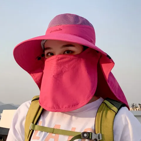 남녀공용 얼굴목뒤 가림막 하이킹모자