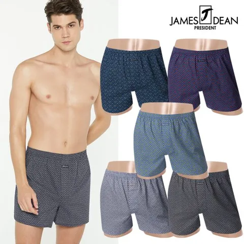 [제임스딘] T03 남성 트렁크 사각 팬티 남자팬티 5종세트