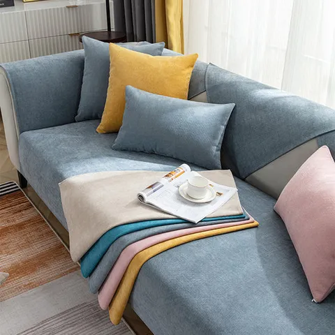 리진 셔닐 솔리드 소파패드 4인용 (90X240cm)