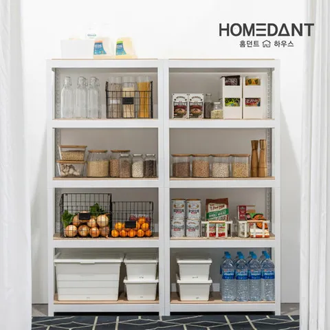 [홈던트하우스]1000x500x1800_5단 다용도실 팬트리 수납선반
