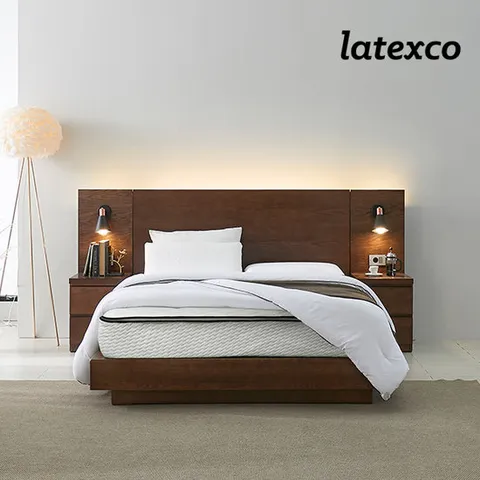 라텍스코 펜허스트 호텔식 침대 Q+천연라텍스 20cm 협탁1