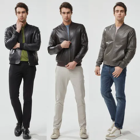 [헤스티지][헤스티지] 램스킨 남성 스타디움자켓(381)