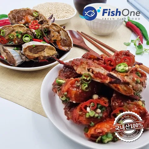 [피시원] 양념꽃게장300gx2팩+알배기 간장꽃게장500gx2팩