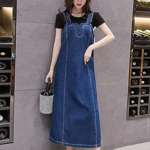 우아[3658]-서프펜더 데님 원피스