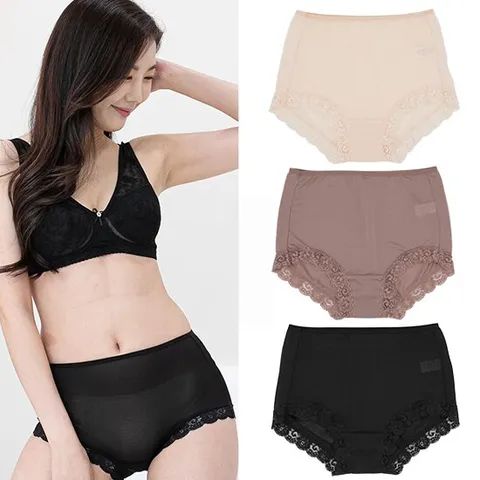 [GS특가/우일인견] 2+1 시원한 여름 인견 편한 레이스 팬티