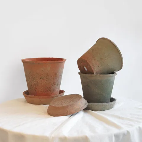 베트남토분 모스 머드팟 19호 수입 빈티지 토분 화분 받침세트