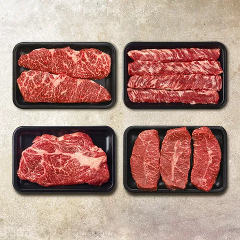 [바라던] 소 한마리 세트 구이용 냉장 4종 800g / 전용 패키지 포장