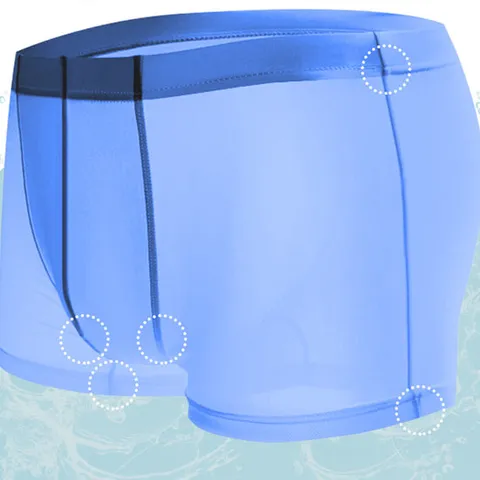 쿨팬티 사각팬티 4종세트 남성 여름팬티 투명팬티 쿨냉감 남자속