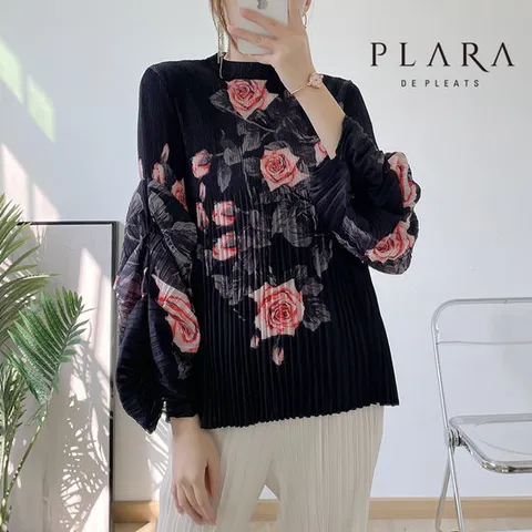 플라라 (88까지)플라워셔링플리츠블라우스_PK2SBL011C