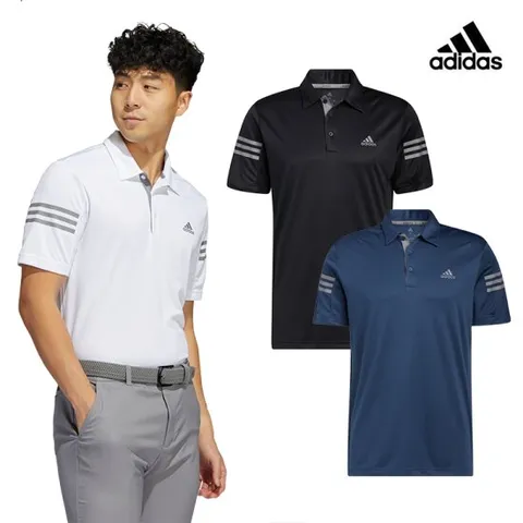 아디다스 SS 남성 스트라이프 폴로 반팔 티셔츠