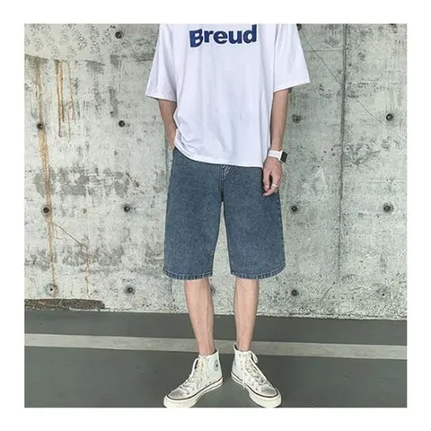 남성청반바지 3컬러 1P 남자 여름 기본 오버핏 청바지 와이드청