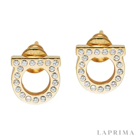 [FERRAGAMO] 페라가모 간치니 크리스탈 귀걸이 76-0123-GD