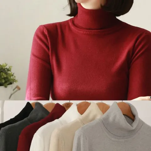 [웬디즈갤러리][웬디즈갤러리]보들보들 터틀넥 니트 PKN007