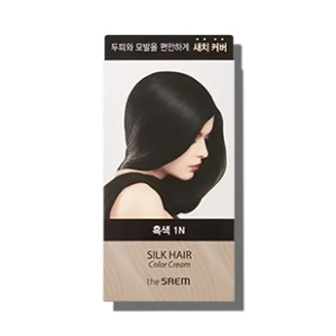 [더샘]실크 헤어 컬러 크림 새치커버 흑색