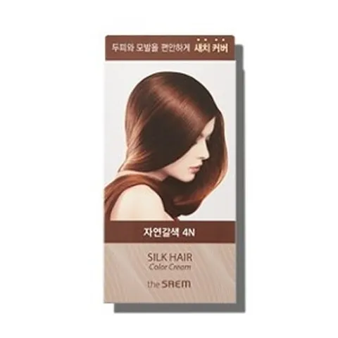 [더샘]실크 헤어 컬러 크림 새치커버 자연갈색_US