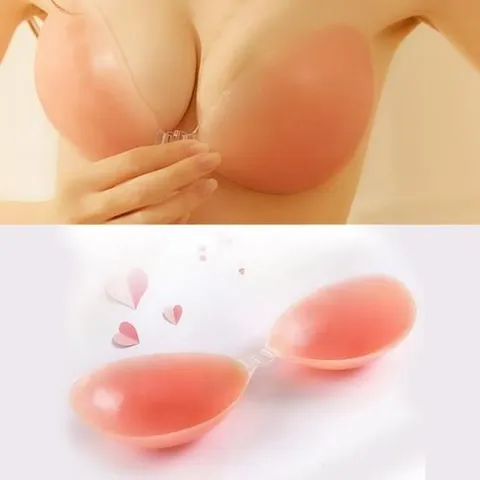 앞후크 누드브라 실리콘 누디 오프숄더 끈없는 접착 수영복