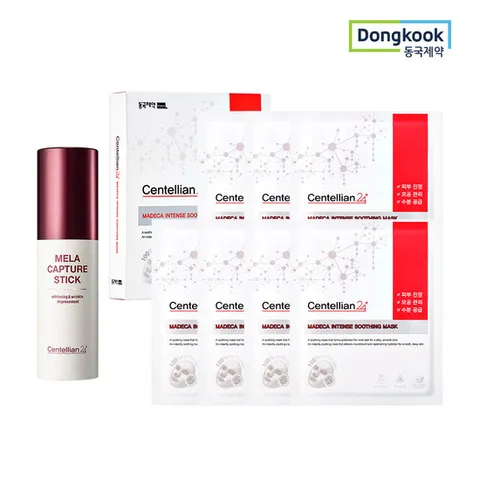 마데카 멜라캡처스틱 10g 1개+인텐스 수딩마스크 1박스(7매)