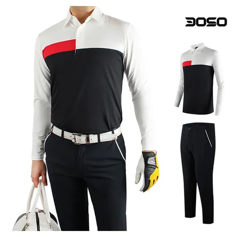 [삼공오공]골프코디 골프웨어 남성 골프바지+티셔츠 세트/KSFB