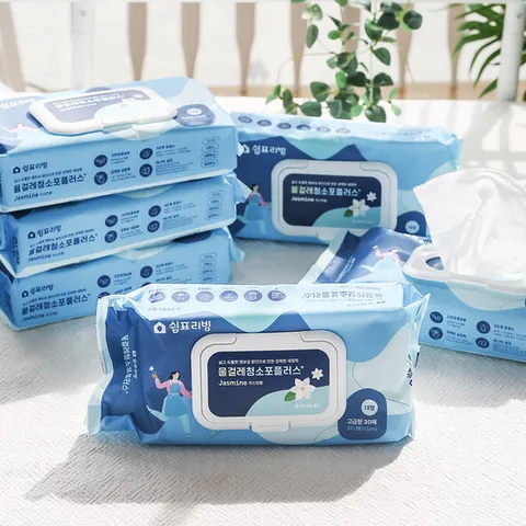 쉼표리빙 일회용 부직포 물걸레청소포 30매X6팩