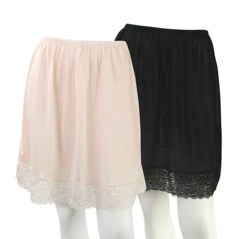 국내생산 인견 레이스 훌라 속치마 4부 부드럽고 시원한