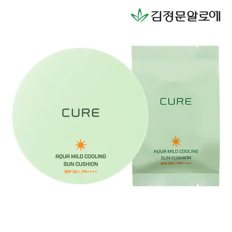 김정문알로에 큐어 아쿠아 마일드 선쿠션 시즌3 본품+리필 (정가 80,000원)