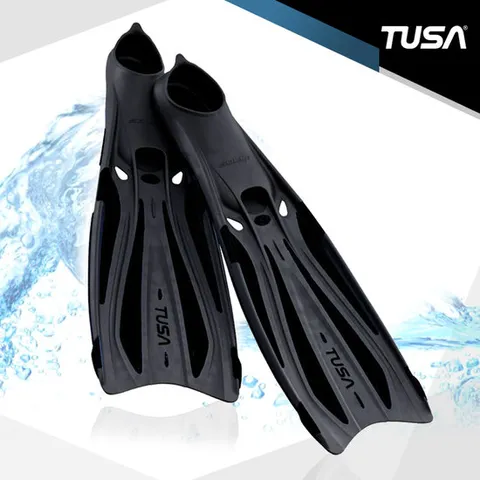 TUSA 투사 레이싱 오리발(FF-23) 블랙 추진력 풀 풋핀