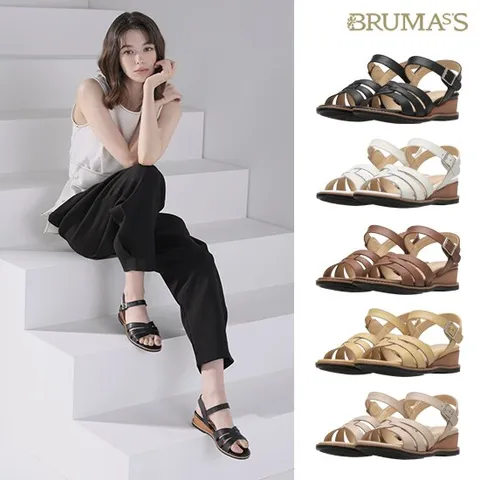 브루마스 소가죽 솔트샌들