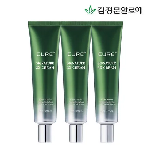 [김정문알로에] 큐어 시그니처 3X크림 50ml 3개