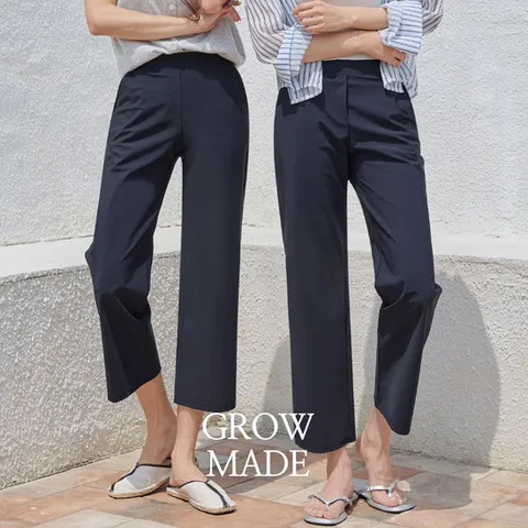 그로우앤더 [빠른배송] 가볍게 쿨링스판 와이드 밴딩팬츠(3TYPE)