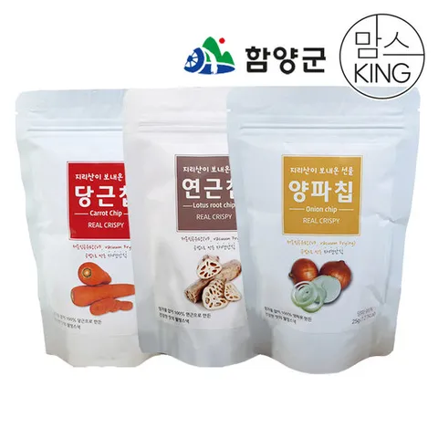 [함양군]화신영농조합 지리산이보내온선물 양파칩+연근칩+당근칩