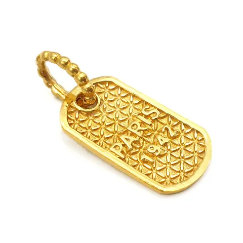 [골드리카]순금 파리 직사각 펜던트 3.75g(99.9)