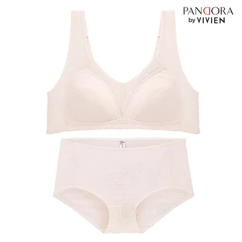 판도라BY비비안 VBPS7132 인견 노와이어 브라팬티 세트