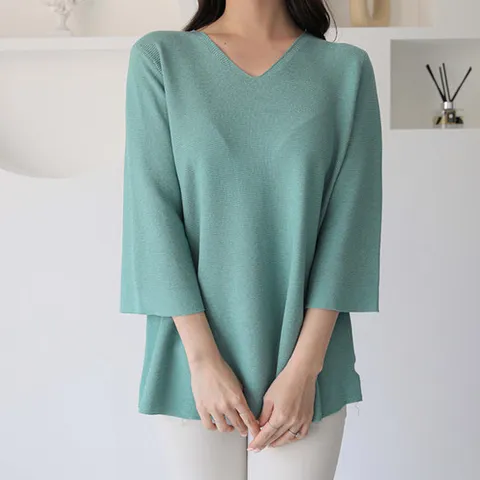 [이쁘다] 오드리  7부 소매 니트