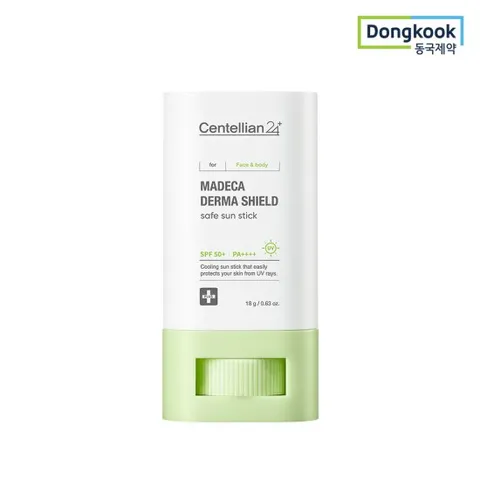 [5%적립] 센텔리안24 마데카 더마쉴드 세이프 촉촉 쿨링 선스틱 18g 1개 SPF50+ 24H 자외선차단 진정 비건인증 프루프