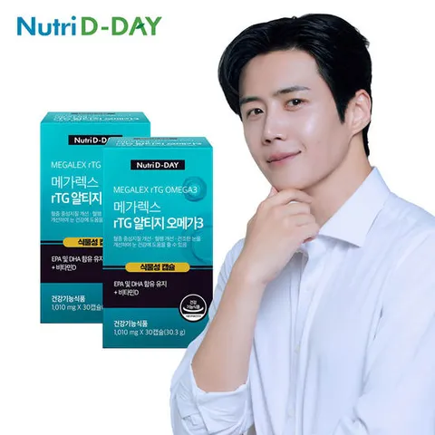 뉴트리디데이 메가렉스 rTG알티지 오메가3 식물성캡슐 x 2개