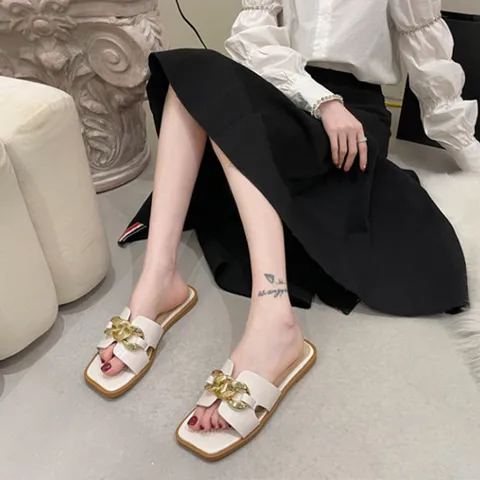 쏭스마켓 체인장식 베이직 여름 슬리퍼 샌들 6155