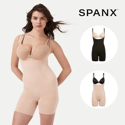[스팽스] ONCORE 오픈버스트 미드따이 강한보정 바디수트 (