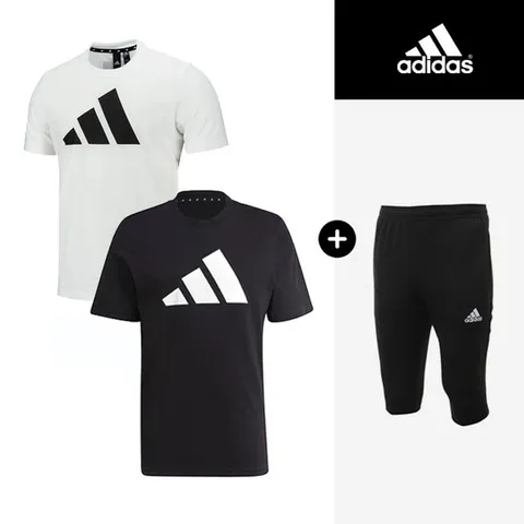 아디다스 반팔티 3/4 팬츠 세트(한벌) 트레이닝복