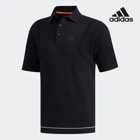 아디다스골프 남성 크리에이터 니트폴로 반팔티셔츠 블랙 FI8768